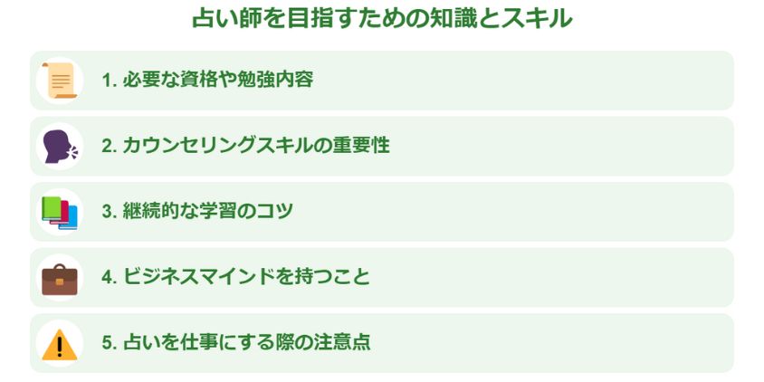 占い師を目指すための知識とスキル